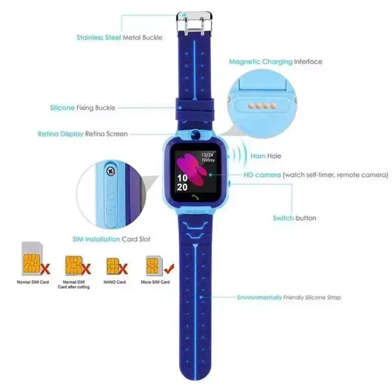Kids GPS Smart Watch SOS Call Sim Card Location - Image 6