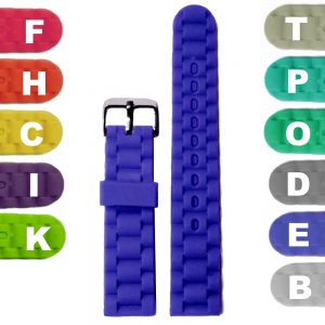 20mm Color Silicone Jelly Rubber Unisex Watch Band Straps WB1060E20JB