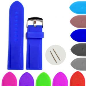 28mm Good Blue Color Silicone Jelly Rubber Unisex Watch Band Straps WB1054C28JB