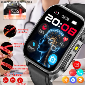 Smart Watch for Men Women with 650nm Laser Health Monitoring