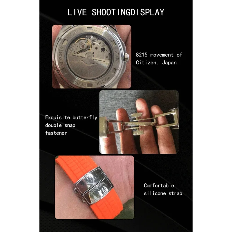 Luxury Men Automatic Watch Miyota 8215 Movement - Image 3