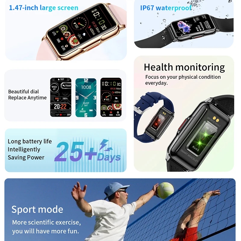 Ultra-thin Smart Bracelet Women Smartwatch - Image 4