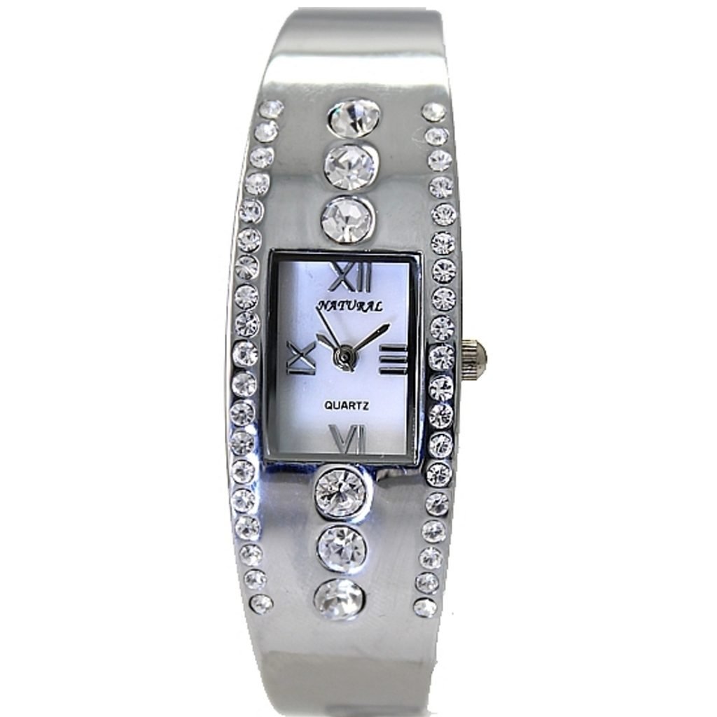 silver bangle watch