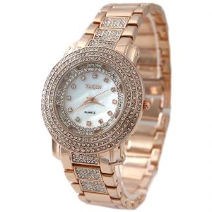 FW907A New White Dial Rose Gold Tone Band Rose Gold Tone Watchcase Fashion Watch