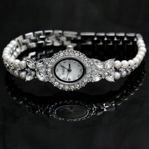 Pearl Bracelet Watch Ladies Women