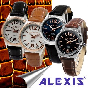 ALEXIS Genuine Leather 2035 Quartz Women Ladies Fashion Watch FW991