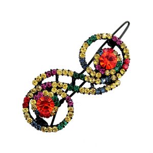 Colorful Swarovski Crystal Hairpin Special Pattern Head Jewelry Barrette HD21A