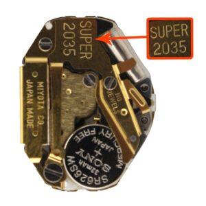 Miyota 2035 Gold Super 3 Hand Quartz Watch Movement - 5pcs.