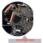 Hattori VD53 Japan 6 Hand Chrono Quartz Watch Movement Date At 4:30 Overall Height 6.8mm