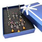 Muslim Women Crystal Earring Necklace Set