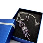Teardrop Crystal Earring Necklace Set 