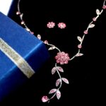 Flower Leaves Earring Necklace Set