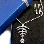 Simple Wedding Crystal Necklace Set