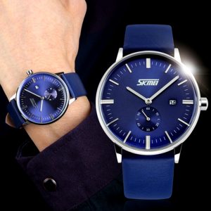 SKMEI 9083 Blue Color Dial Watch Date Men Quartz Watches
