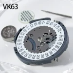 Japan Seiko VK63 VK63A high-precision quartz movement chronograph, three hands with date, small 24-hour chronograph