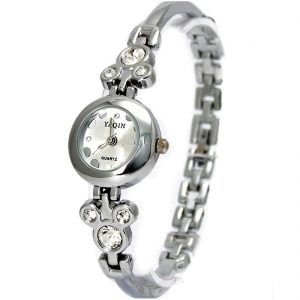 FW686A New Shiny Silver Band Round Matt Silver Dial Ladies Women Bracelet Watch