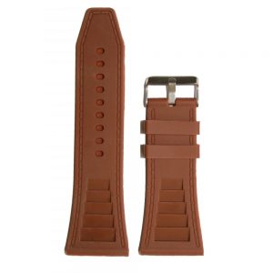 34mm Nice Brown Silicone Jelly Rubber Men Lady Watch Band Straps WB1046B34JB