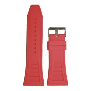 34mm Red Silicone Jelly Rubber Men Lady Watch Band Straps WB1046D34JB