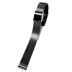 10mm Stainless Steel Slim Mesh Ladies Bracelet Band Black WB1221D10SB