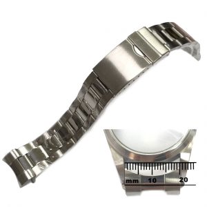20mm Watch Band Bracelet Fits for Rolex ,Seiko Stainless Steel Round Lug 10.4x19.9mm